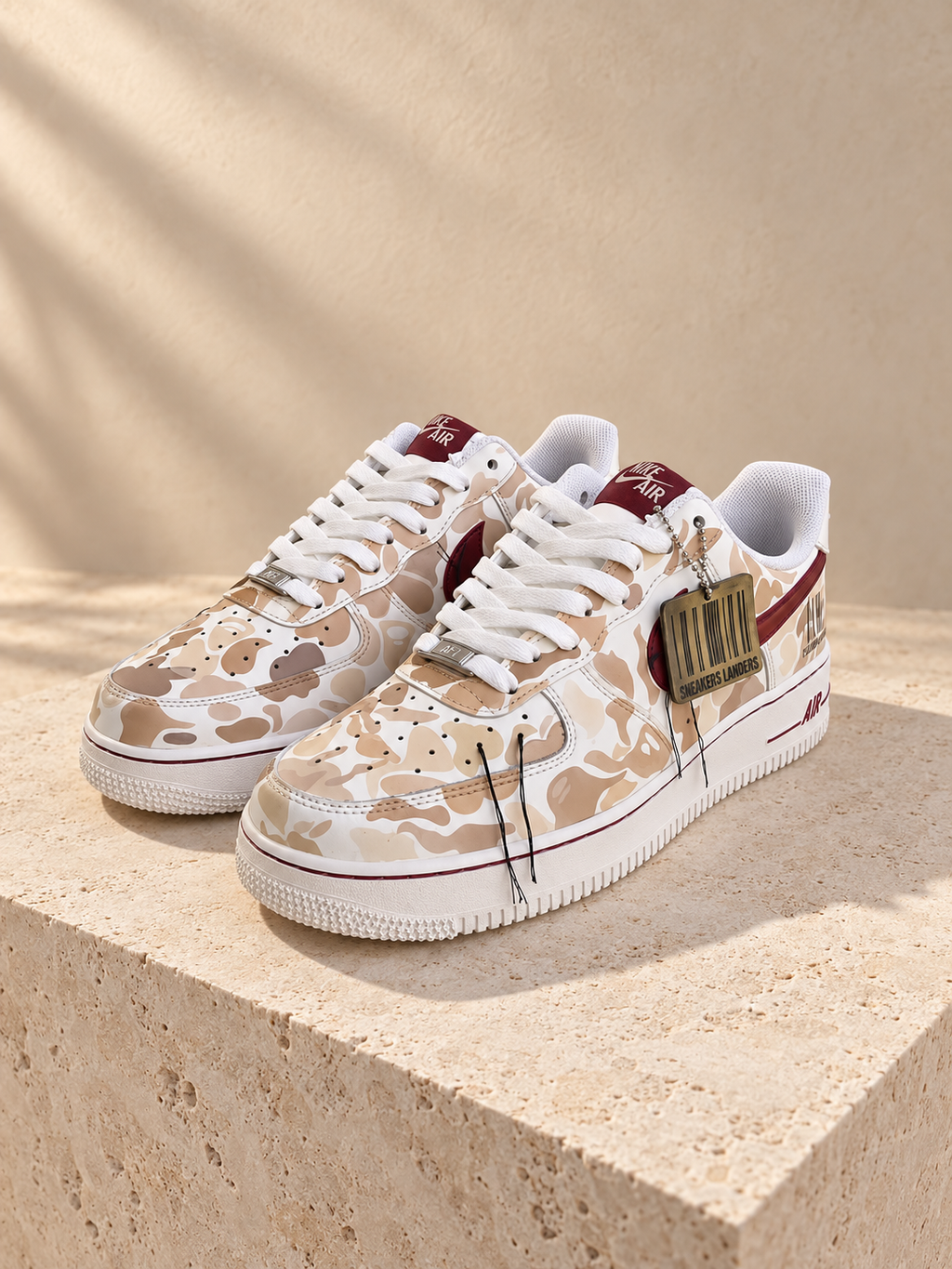 Nike Air Force 1 Desert Storm custom – vue trois-quarts