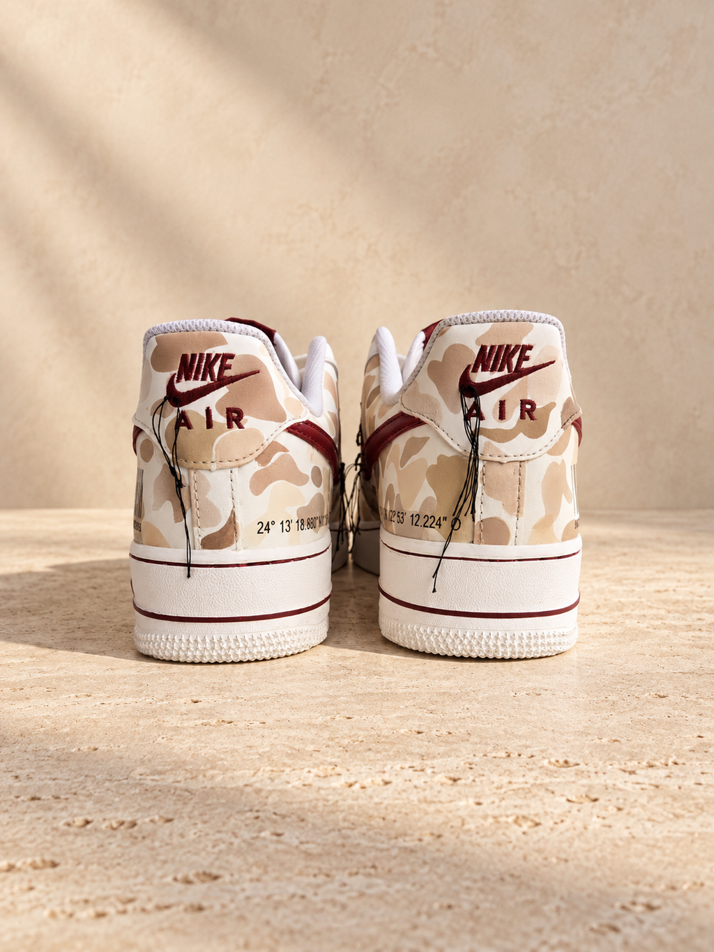 Nike Air Force 1 Desert Storm custom – vue arrière