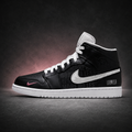 Nike Jordan 1 Mid No More No Less – Noir & Blanc – vue 1, création Sneakers Landers