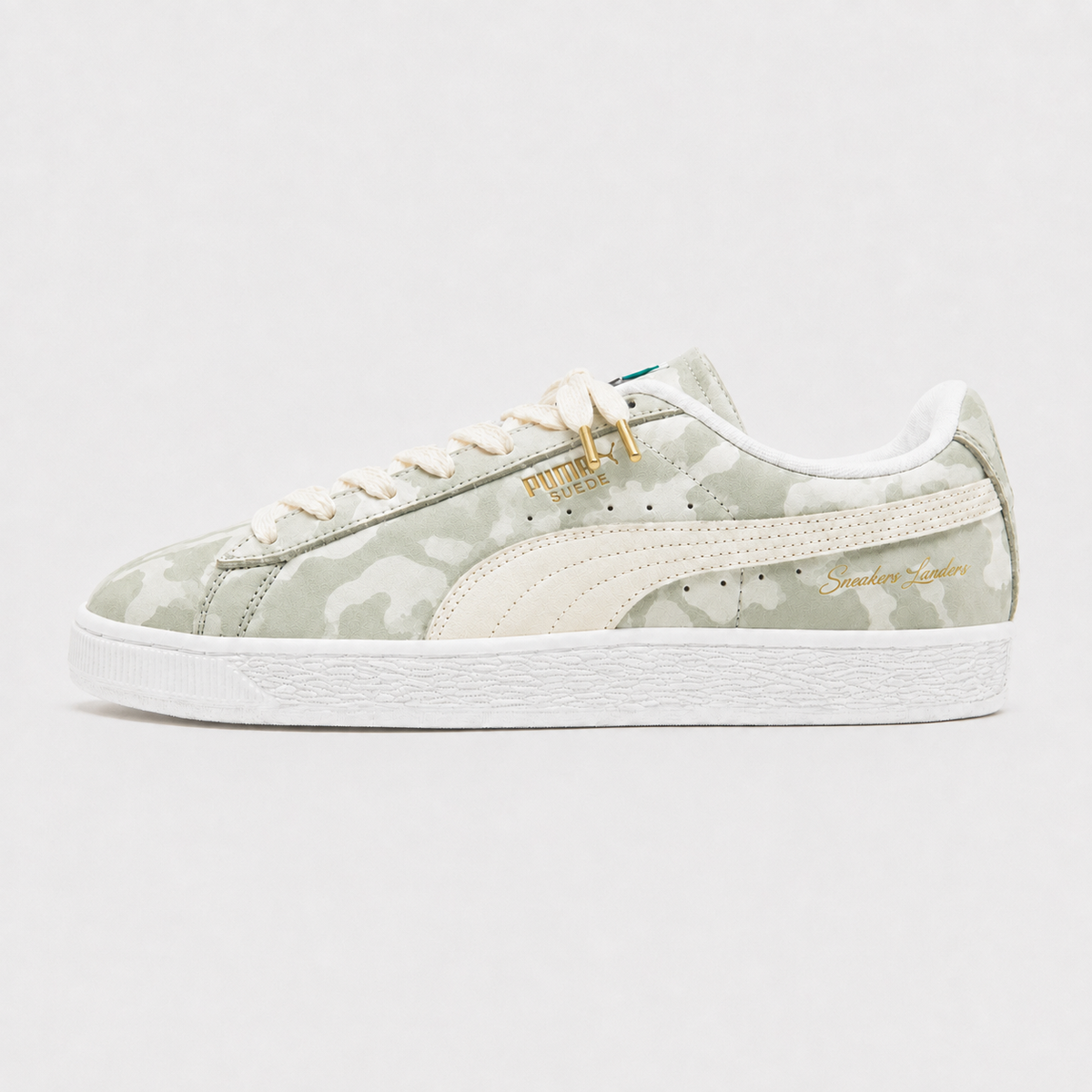 Puma Pistach Camo – Vert Pistache & Camouflage – vue 1, création Sneakers Landers