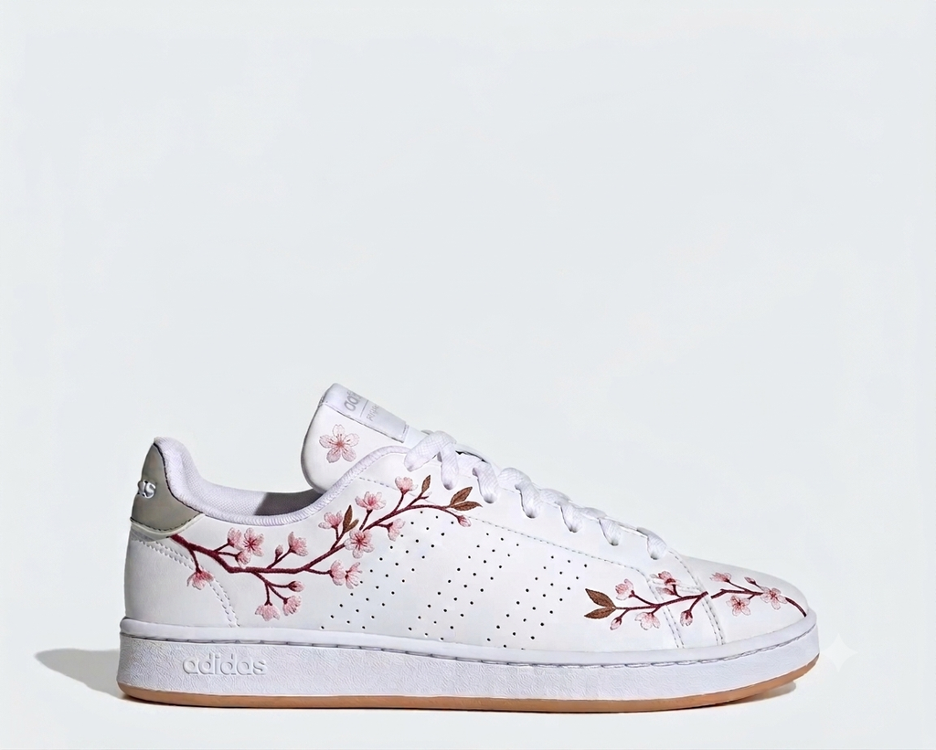 Adidas Court Édition Hanami – Rose & Blanc – vue 1, création Sneakers Landers