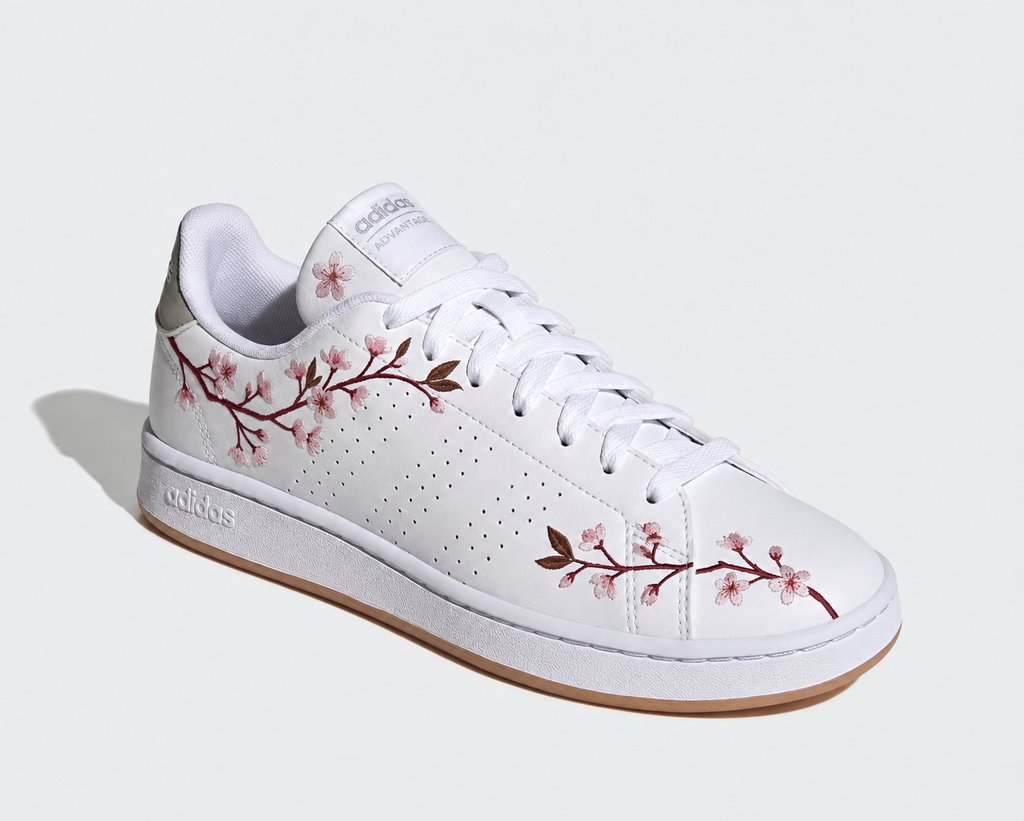 Adidas Court Édition Hanami – Rose & Blanc – vue 3, création Sneakers Landers