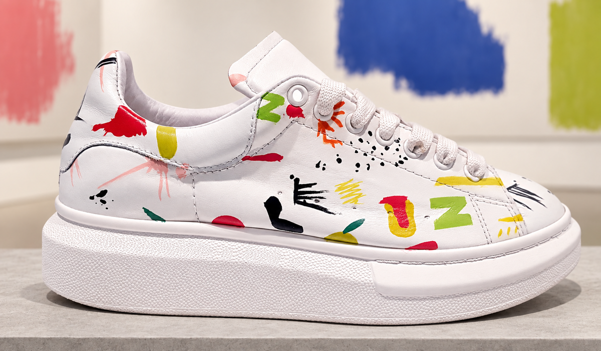 Sneaker Alexander McQueen personnalisée Abstract Pop